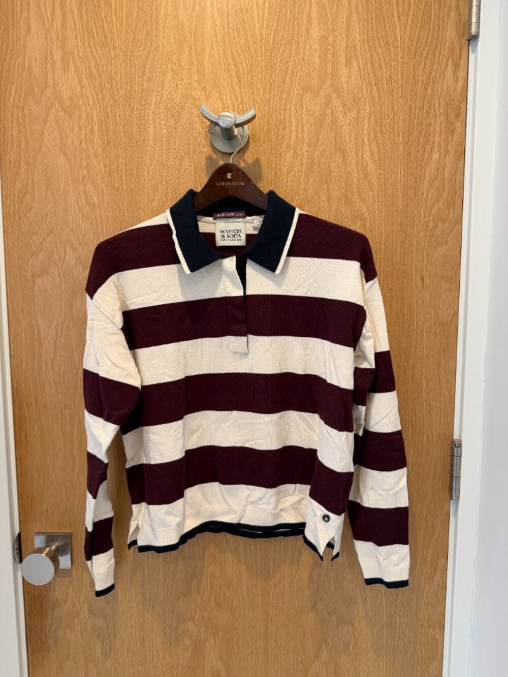 Like New Scotch & Soda Size S Stripe Polo Sweater